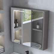 不锈钢镜柜智能卫生间，镜柜厕所浴室储物柜，55cm小户型挂墙式收纳柜