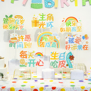 生日装饰品桌面摆件立牌儿童男孩女宝宝周岁派对氛围道具场景布置