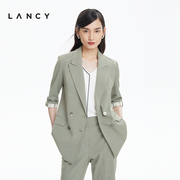 LANCY/朗姿春夏七分袖薄款西装外套女通勤职业套装高级感西服