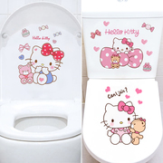 可爱猫咪马桶贴纸搞笑个性，马桶盖贴画防水自粘厕所卫生间装饰墙贴