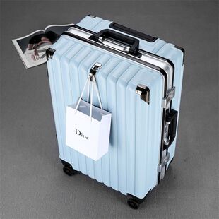 韩版行李箱女拉杆箱男学生旅行箱万向轮皮箱子大容量密码箱铝框款