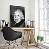 爱因斯坦挂画创意黑白人物，海报壁画卧室墙画办公室励志装饰画摆件