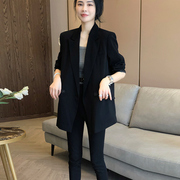 黑色小西装外套女高级设计感小众，休闲西服时尚2024春装欧洲站