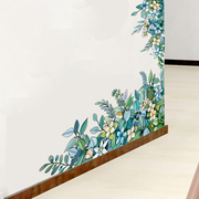 植物墙壁墙角装饰品贴画墙贴纸，墙面遮丑补洞客厅走廊房间墙纸自粘