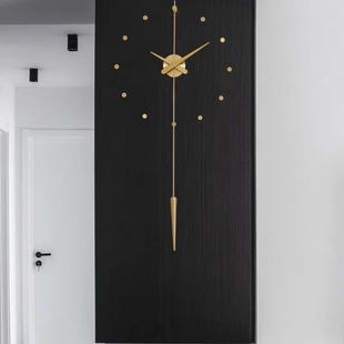 现代简约客厅时钟个性极简风家用客厅装饰挂钟，创意玄关艺术静音表
