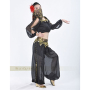 肚皮舞套装黑色灯笼裤，衣服女表演出服饰印度舞服埃及部落