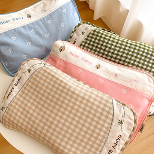 儿童定型枕 决明子荞麦皮枕芯 竹纤维纱布枕头 成人可用四季通用