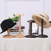 帽子架台式帽架服装店，帽子架托家用服装实木，帽托橱窗头模展示架