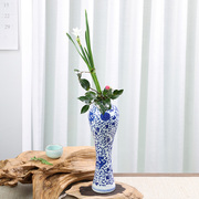 中式陶瓷插花器皿景德镇青花瓷梅瓶水养花瓶简约桌面摆件装饰瓶子