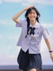 jk制服泰国衬衫女泰式校服园学院风高中学生，毕业服运动会班服套装