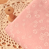 肉粉色人字条纹白花簇(白花簇，)涤棉布料，连衣裙子衬衫汉服装手工diy面料