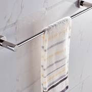 免打孔304不锈钢毛巾杆加长单杆浴室浴巾架毛巾架双杆卫生间挂件