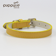 puppytie狗狗项圈狗圈小型犬脖圈大型犬颈圈，皮质中型泰迪宠物用品