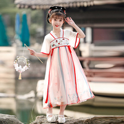 女童汉服裙子夏款儿童唐装，中国风旗袍，公主裙2024古装连衣裙
