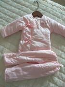 新生儿棉衣0-3个月宝宝，棉袄棉服两件套纯棉，冬季棉衣套装系带棉衣