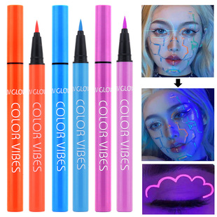 防水发光身体彩绘笔，机械姬朋克创意荧光笔，万圣节派对艺术彩色眼线