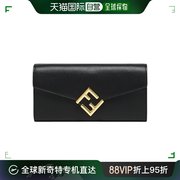 香港直邮FENDI 黑色女士长款钱夹 8M0251-ALWA-F0KUR