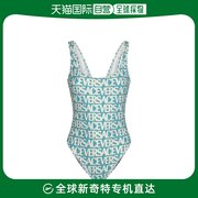 香港直邮Versace 女士蓝绿色白色泳衣