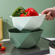 双层洗菜盆沥水篮水果盘北欧风格创意ins客厅家用厨房洗水果篮