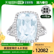 ross-simons海蓝宝石戒指配。14kt白金钻石-蓝色，美国奥