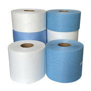 大卷吸水纸吸油纸白色蓝色，擦拭纸卷无尘纸，卷筒定制白色56克(工业