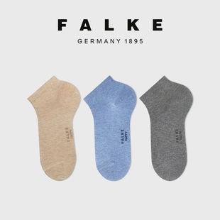 falke德国进口男士袜子，2双装短筒薄款商务纯色男短袜吸湿排汗棉袜