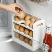 鸡蛋收纳盒冰箱侧门收纳架侧面食品级保鲜盒分层整理翻转鸡蛋架托