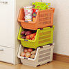 日本进口叠加式厨房蔬菜，收纳筐水果篮菜筐缝隙，置物篮整理筐储物筐
