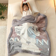婴儿卡通毛毯盖毯宝宝珊瑚法莱绒毯子新生儿毛巾被儿童幼儿园午睡