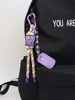 潮牌手工编织装饰荧光色包包挂件创意钥匙扣，个性书包挂饰情侣时尚