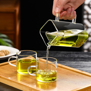 玻璃茶壶月牙过滤绿茶泡茶器，茶水分离泡，茶壶功夫茶具分茶杯公道杯