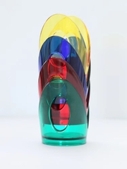 韩国进口彩色环保杯托塑料透明杯架