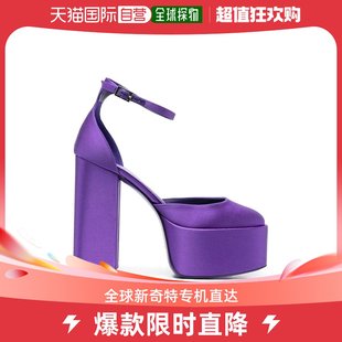 香港直邮潮奢 Paris Texas 女士Texas 巴黎鞋跟紫色高跟鞋