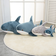 鲨鱼抱枕虎鲨毛绒玩具大白鲨，公仔长条玩偶，靠垫陪睡夹腿安抚送女孩