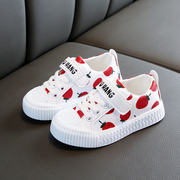 2024春秋小童鞋1-2-5岁3草莓，单鞋男女童宝宝板鞋网红菠萝儿童潮鞋