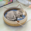 猫窝冬季保暖藤编猫抓板四季通用超级大幼猫，专用垫子编织猫咪用品