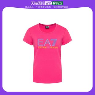 香港直邮EMPORIO ARMANI 女士玫红色棉质T恤 3HTT30-TJ12Z-1401