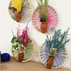 手工编织环创制作竹圈自然田园花艺幼儿园，创意室内布置装饰挂饰