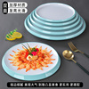 密胺仿瓷盘子商用树脂膠碟创意圆形西餐厅，菜盘面盘饭店餐具凉菜盘