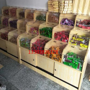 定制超市米柜米斗玻璃杂粮柜干果瓜子饼干零食散货糖果展示柜盖子