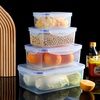 厨房冰箱长方形保鲜盒微波，耐热塑料饭盒食品，餐盒水果收纳密封盒
