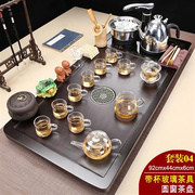 紫砂茶具套装家用客厅简约实木茶盘整套一体大号功夫泡茶台全自动