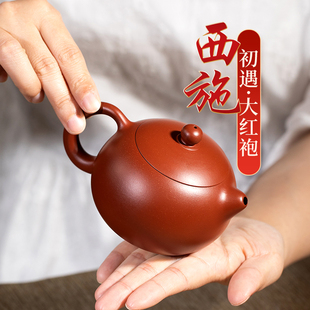百年利永 宜兴紫砂壶纯手工茶具套装家用泡茶壶大红袍西施壶230ml