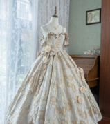 罗西娅(罗西娅)颂礼定金原创设计lolita花嫁成人礼服华丽齐地婚纱金