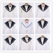 中古日本学院正统jk夏服外套，日制学生白色水手服，海军领长短袖138
