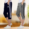 夏季男士运动七分裤，休闲纯棉青少年短裤大码薄款加肥束脚宽松外贸