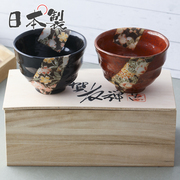 2件套日本进口美浓烧陶瓷，饭碗手绘加贺友禅送礼日式小甜品碗