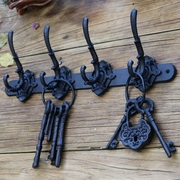 欧式复古创意铸铁工艺品仿古花园，庭院铁艺挂钩墙挂壁饰，装饰挂钩子