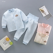 宝宝保暖内衣套装0-1-2-3岁冬男女婴儿纯棉秋冬幼儿衣服夹棉加厚