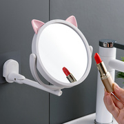 免打孔壁挂小镜子浴室自粘墙上化妆镜家用卫生间梳妆镜挂墙浴室镜